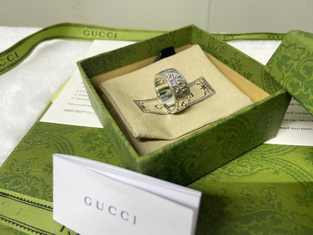 Gucci Double G Feline Head Ring