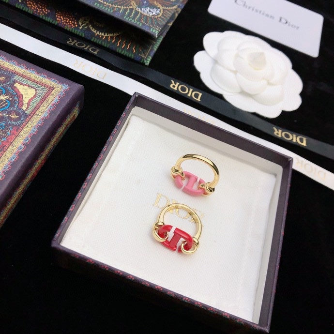 Dior Red Heart Ring - 18K Yellow Gold