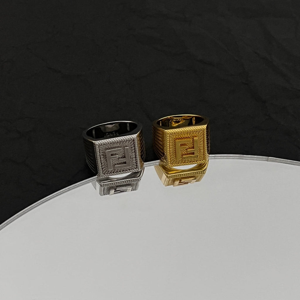 FF Guillochet Ring - 18K Gold