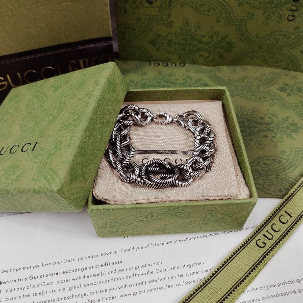 Gucci Double G Interlocking G Bracelet