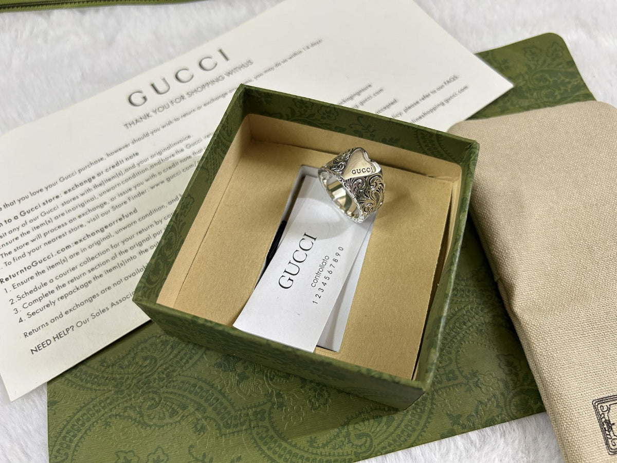 Gucci Double G Heart Ring