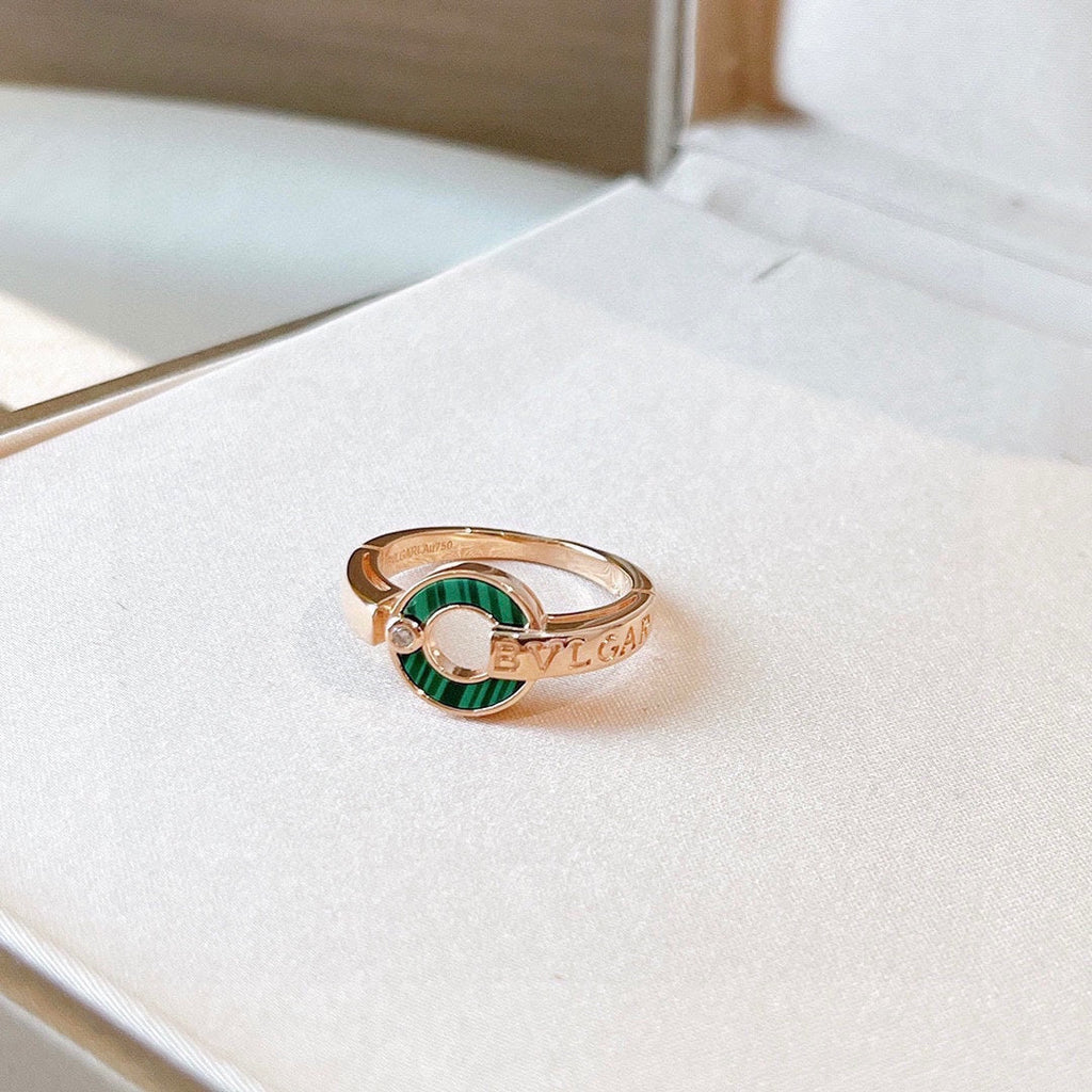 Bvlgari Malachite Ring - 18K Rose Gold