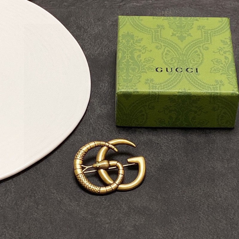 Gucci Double G Snake Brooch