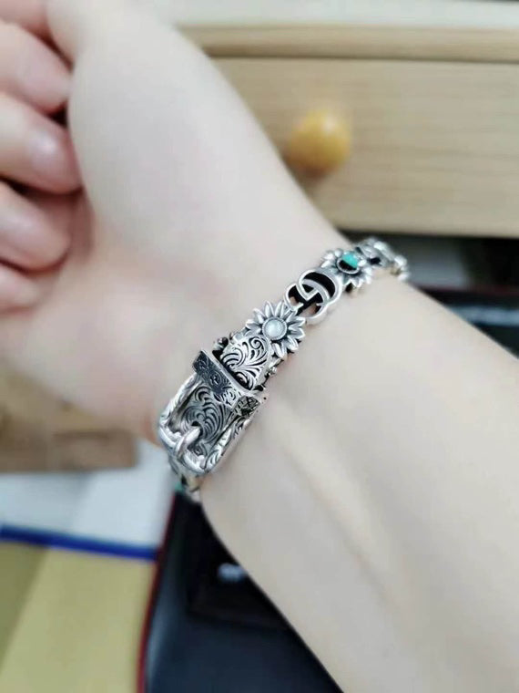 Gucci Double G Flowers Bracelet