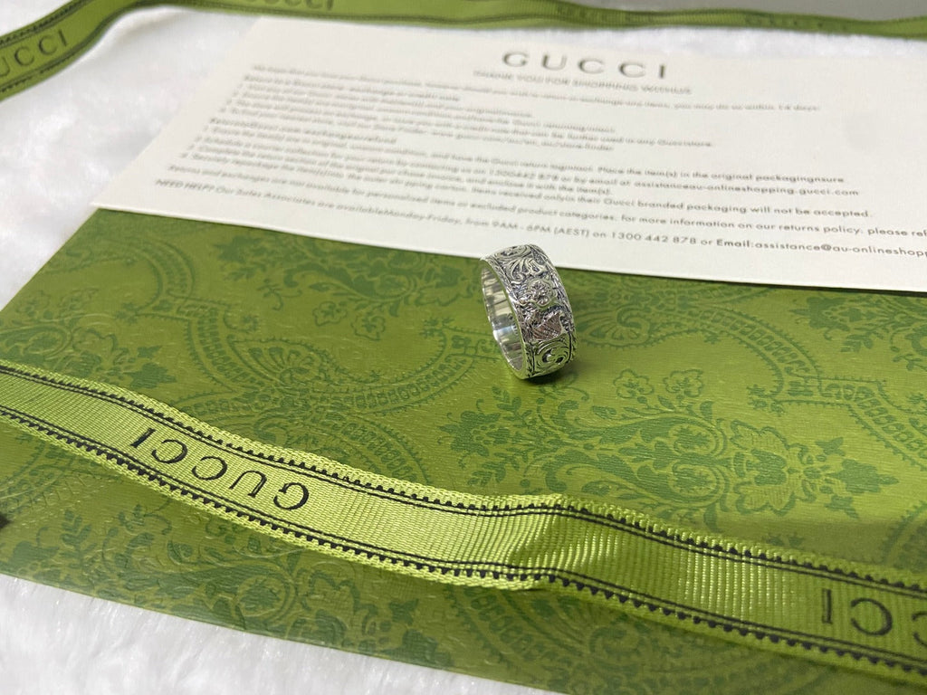 Gucci Double G Feline Head Ring