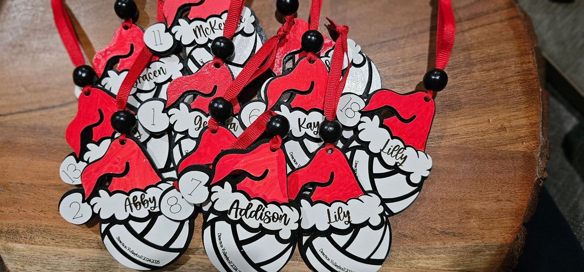 Personalized Volleyball Ornament - Name and Number