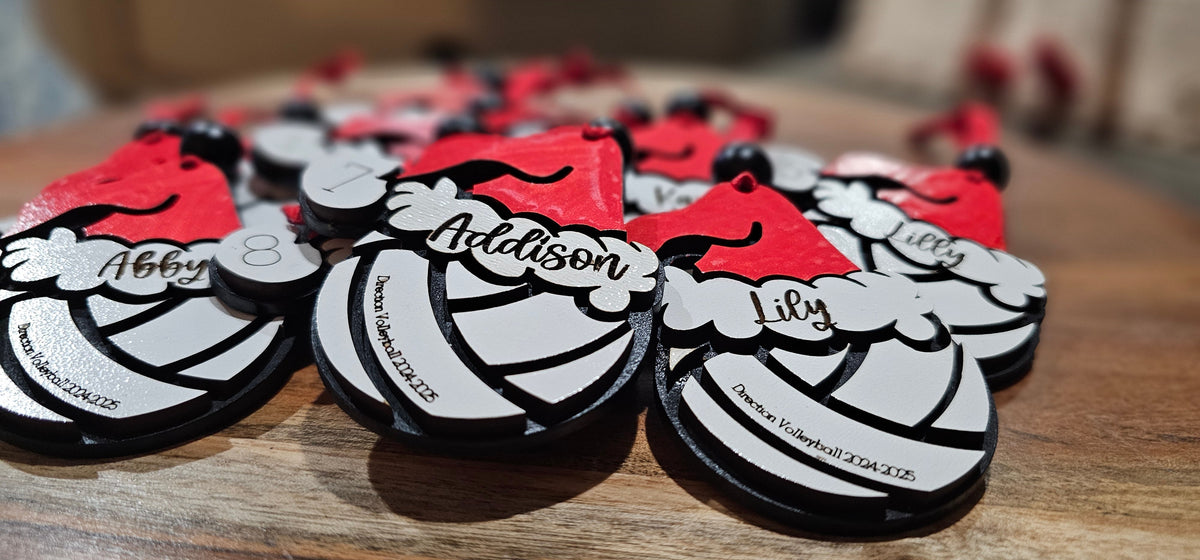Personalized Volleyball Ornament - Name and Number