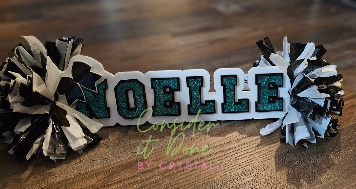 Personalized Small Acrylic Cheer Spirit Stick