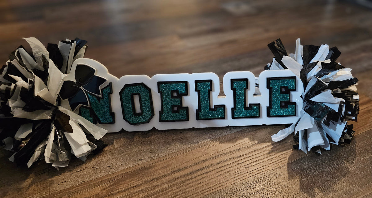 Personalized Small Acrylic Cheer Spirit Stick